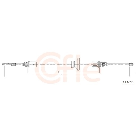 92.11.6813 - Cable, parking brake 