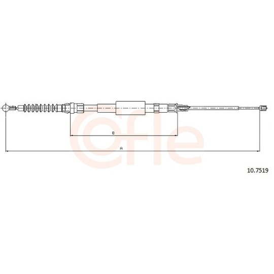 92.10.7519 - Cable, parking brake 