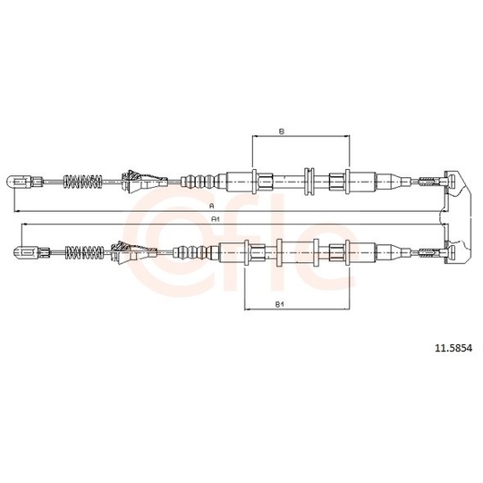 92.11.5854 - Cable, parking brake 