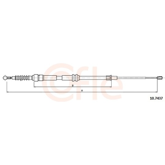 92.10.7437 - Cable, parking brake 