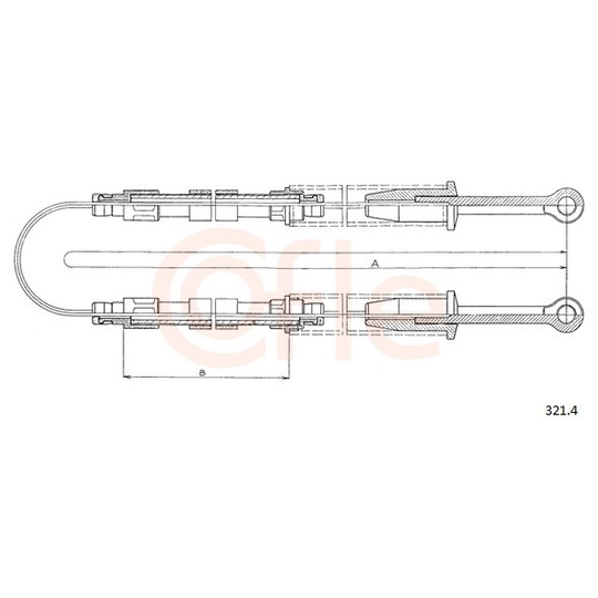 92.321.4 - Cable, parking brake 