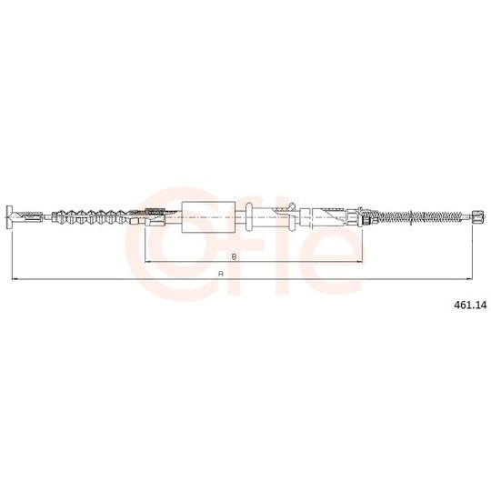 92.461.14 - Cable, parking brake 