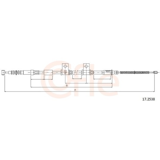 92.17.2538 - Cable, parking brake 