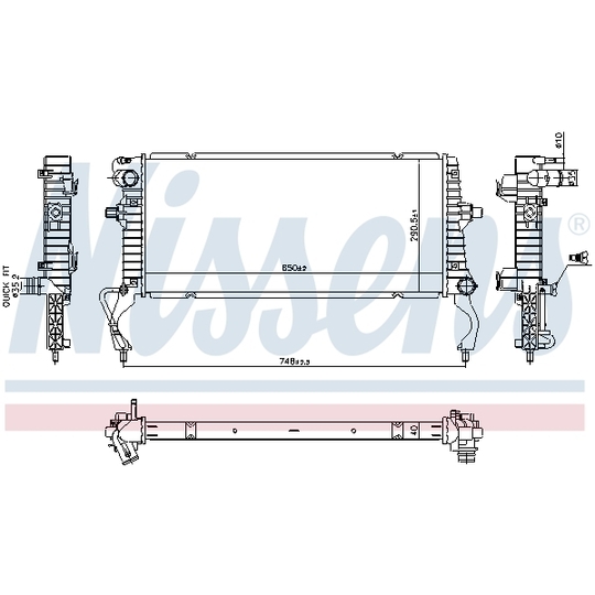 607023 - Radiaator, mootorijahutus 