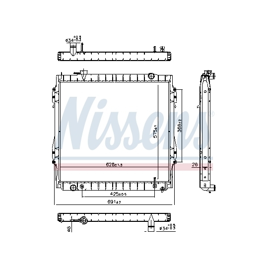 606946 - Radiator, engine cooling 