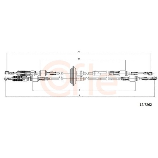 92.12.7262 - Cable, manual transmission 