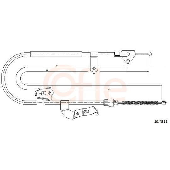 92.10.4511 - Cable, parking brake 