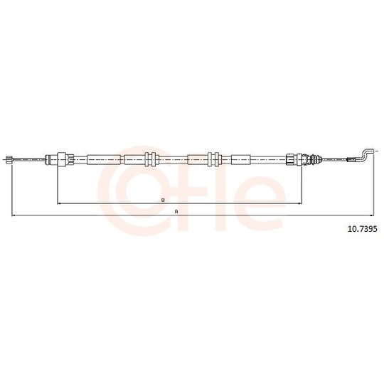 92.10.7395 - Cable, parking brake 