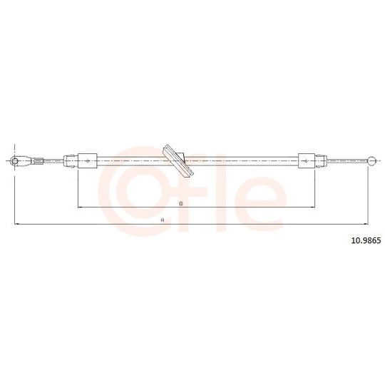 92.10.9865 - Cable, parking brake 