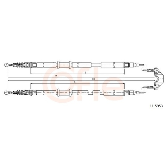 92.11.5953 - Cable, parking brake 