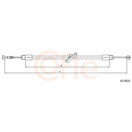 92.10.9833 - Cable, parking brake 