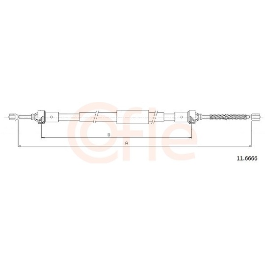 92.11.6666 - Cable, parking brake 