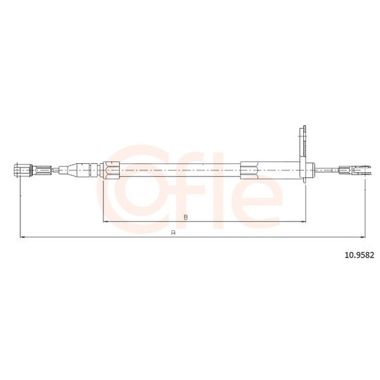 92.10.9582 - Cable, parking brake 