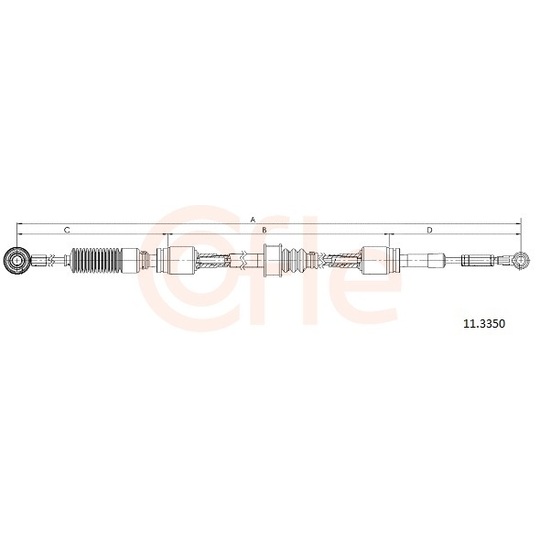 92.11.3350 - Cable, manual transmission 