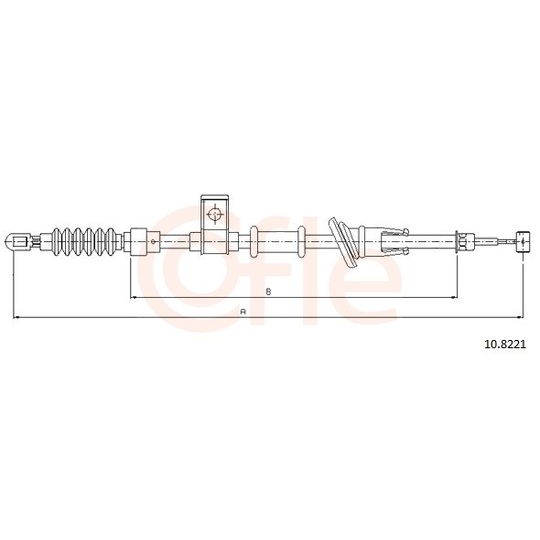 92.10.8221 - Cable, parking brake 