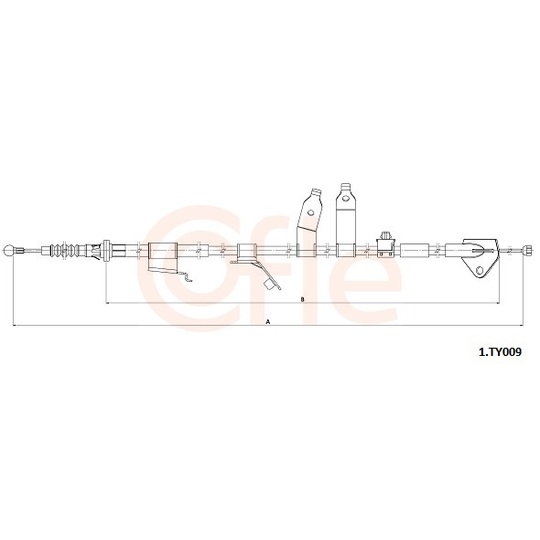 92.1.TY009 - Cable, parking brake 