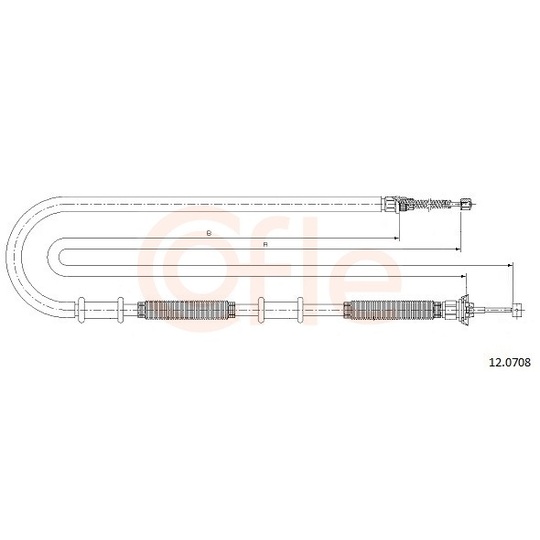 92.12.0708 - Cable, parking brake 