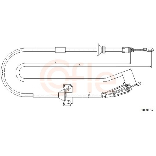 92.10.8187 - Cable, parking brake 