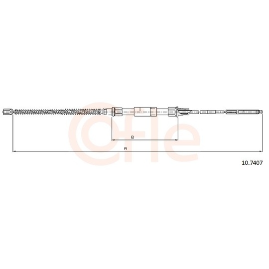 92.10.7407 - Cable, parking brake 