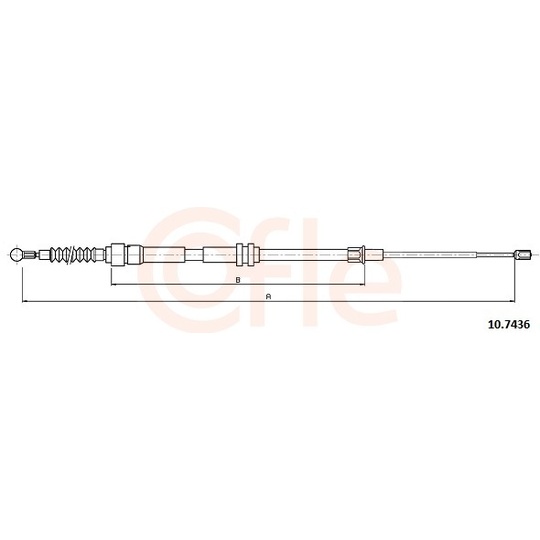 92.10.7436 - Cable, parking brake 