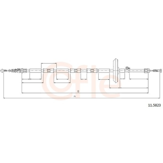 92.11.5823 - Cable, parking brake 