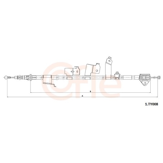 92.1.TY008 - Cable, parking brake 