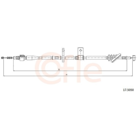 92.17.5050 - Cable, parking brake 