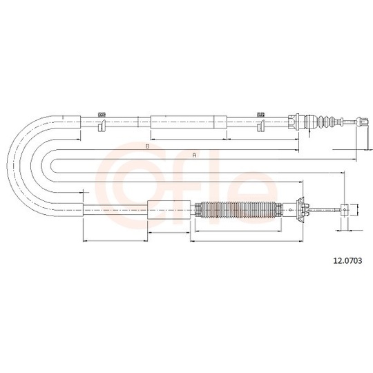 92.12.0703 - Cable, parking brake 