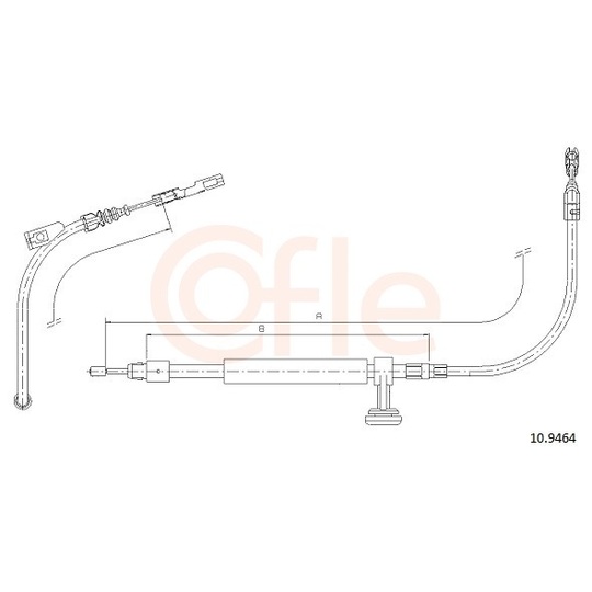 92.10.9464 - Cable, parking brake 