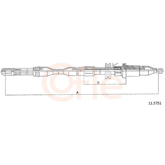 92.11.5751 - Cable, parking brake 