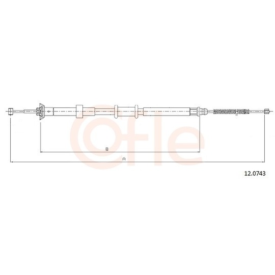 92.12.0743 - Cable, parking brake 