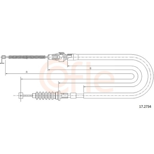 92.17.2734 - Cable, parking brake 