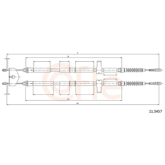 92.11.5457 - Cable, parking brake 