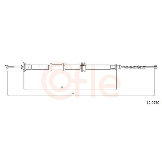 92.12.0730 - Cable, parking brake 