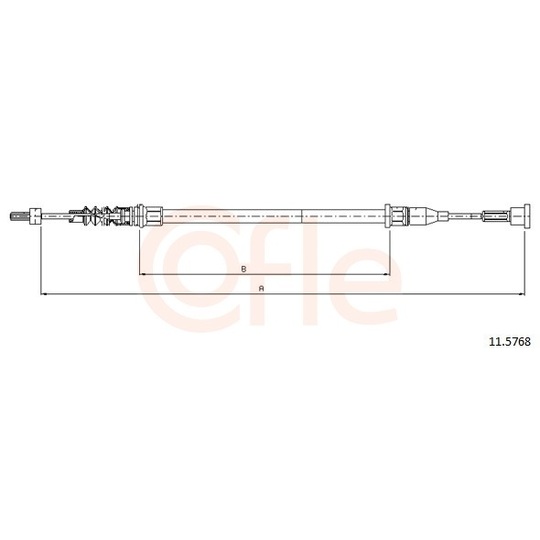 92.11.5768 - Cable, parking brake 