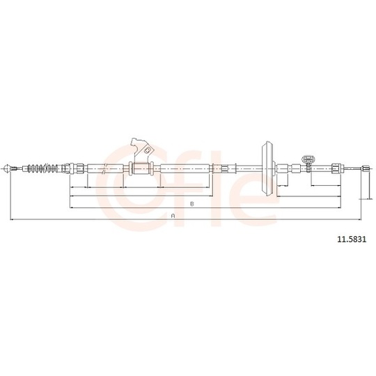 92.11.5831 - Cable, parking brake 