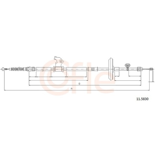 92.11.5830 - Cable, parking brake 