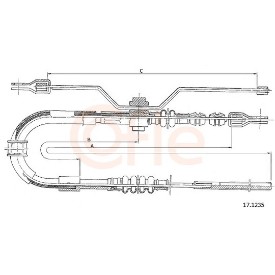 92.17.1235 - Cable, parking brake 