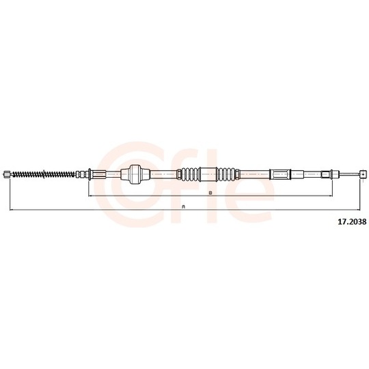 92.17.2038 - Cable, parking brake 