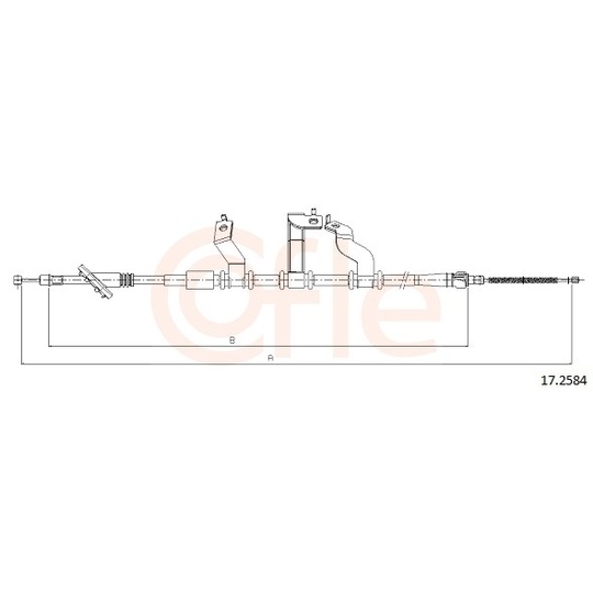 92.17.2584 - Cable, parking brake 