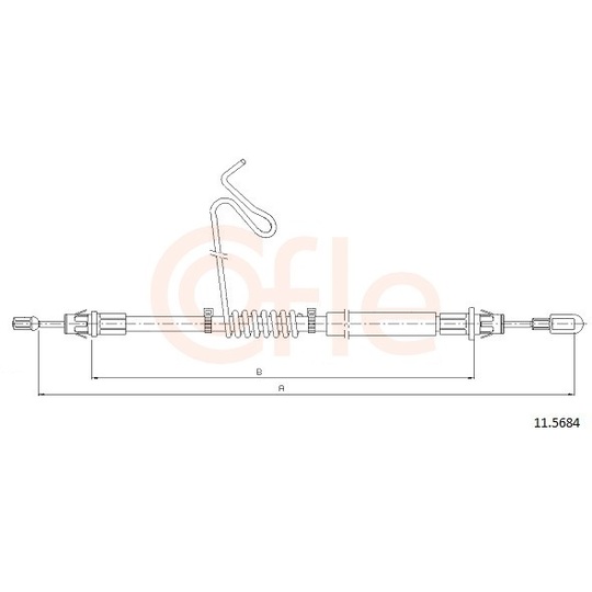 92.11.5684 - Cable, parking brake 