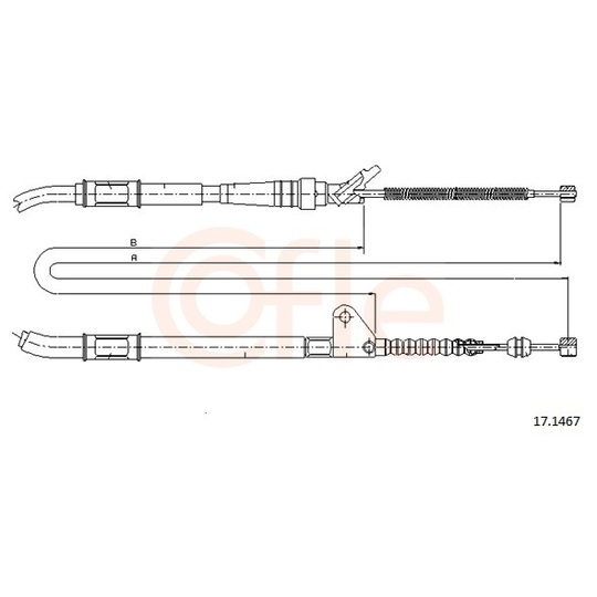 92.17.1467 - Cable, parking brake 