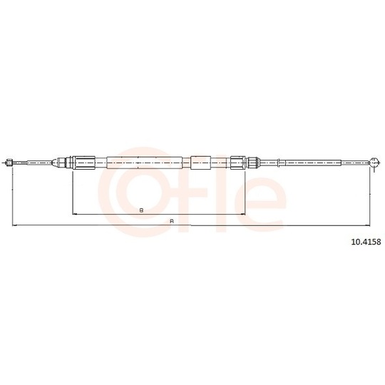 92.10.4158 - Cable, parking brake 