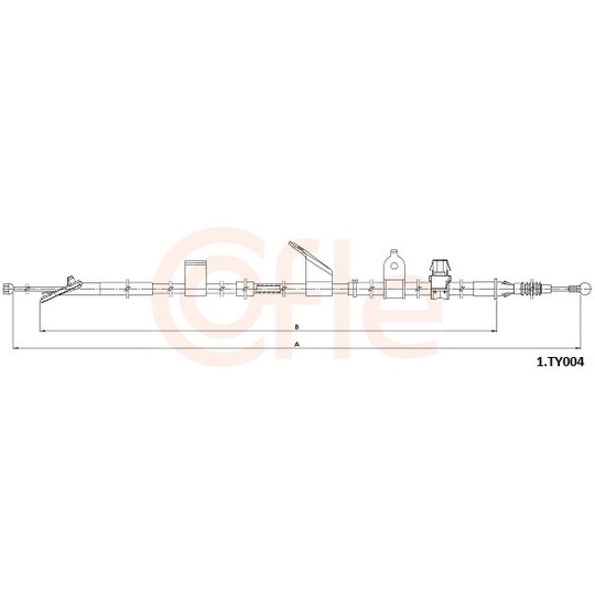 92.1.TY004 - Cable, parking brake 