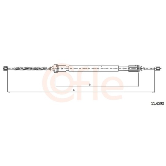 92.11.6598 - Cable, parking brake 