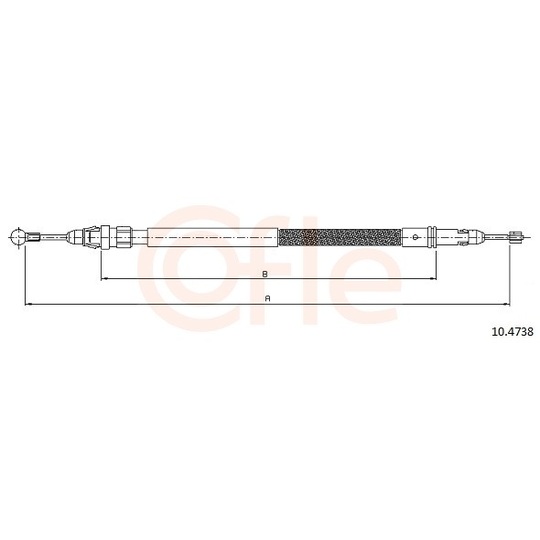 92.10.4738 - Cable, parking brake 