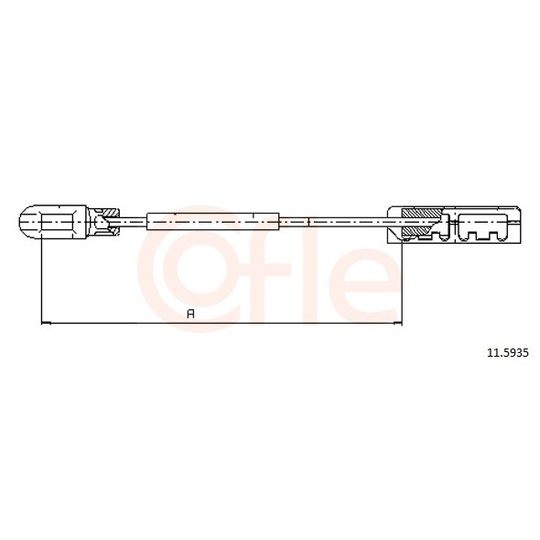 92.11.5935 - Cable, parking brake 