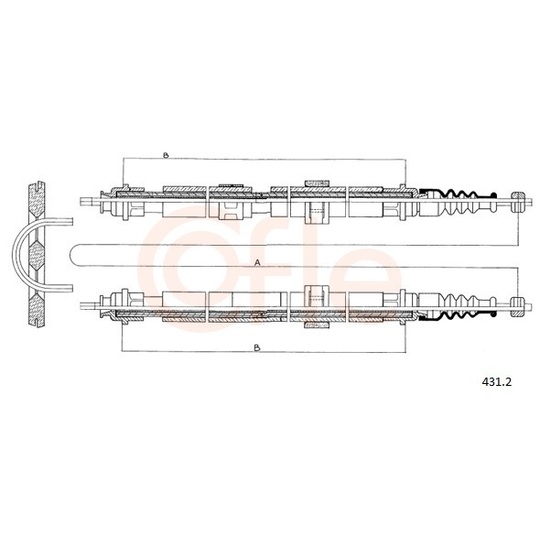 92.431.2 - Cable, parking brake 