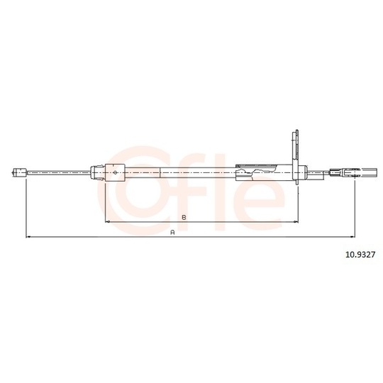 92.10.9327 - Cable, parking brake 