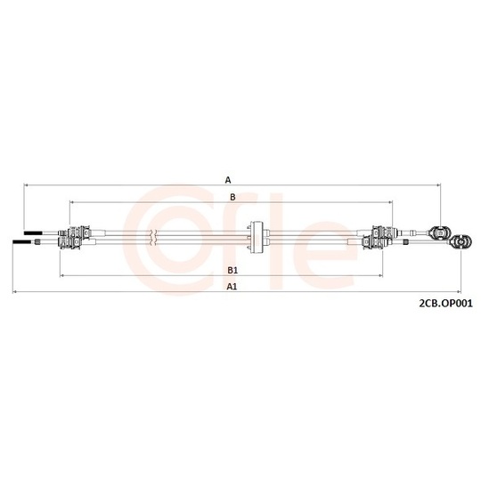 92.2CB.OP001 - Cable, manual transmission 